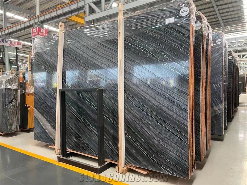 Ancient Wood Grain Marble Slabs For Bathroom And Wall