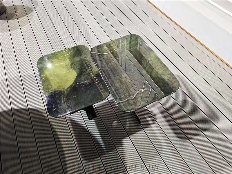 Avocatus Green Quartzite Living Rome Teapoy Restaurant Cafe Table Tops