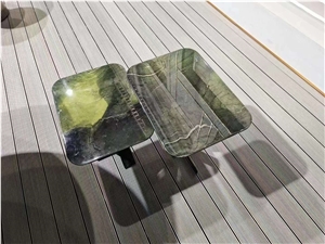Avocatus Green Quartzite Living Rome Teapoy Restaurant Cafe Table Tops
