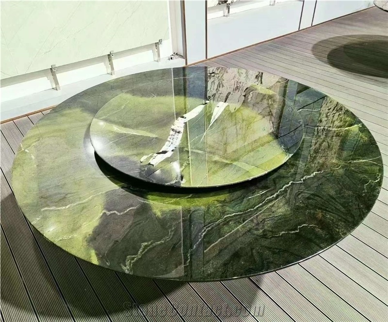 Avocatus Green Quartzite Living Rome Teapoy Restaurant Cafe Table Tops