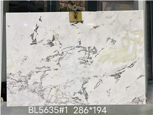 Bianco Picasso Marble Slabs Floor Tiles