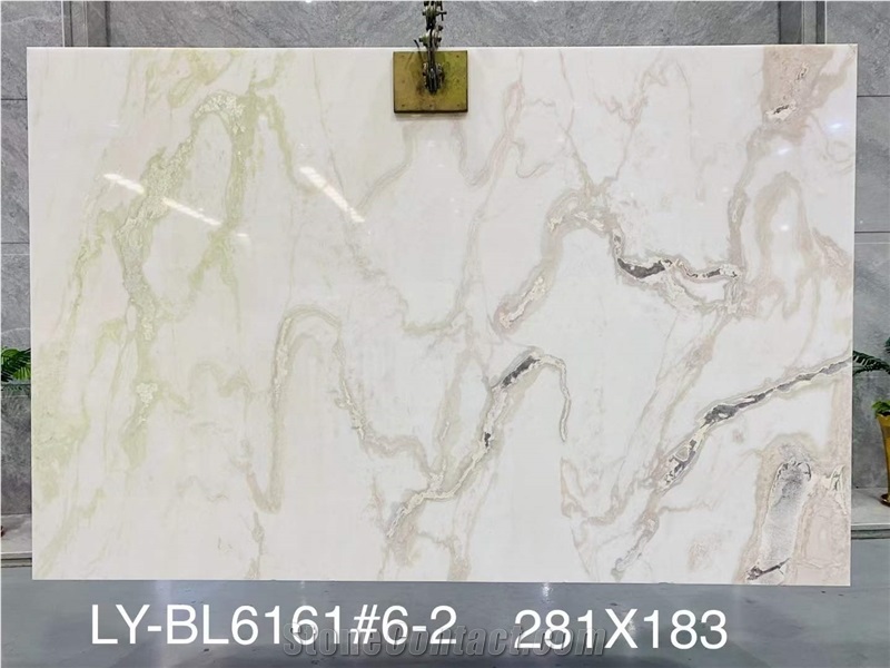 Caribbean Island Marble Slabs, Oyster White Marble
