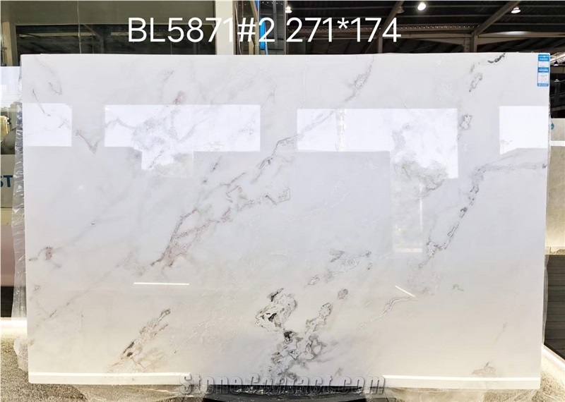 Caribbean Island Marble Slabs, Oyster White Marble