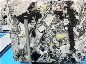 Cocolimo Marble White Beauty Green Jade Polished Slab