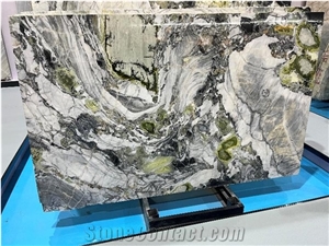 Cocolimo Marble White Beauty Green Jade Polished Slab