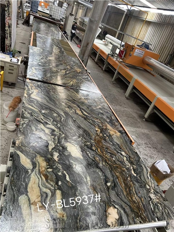 Explosion Blue Quartzite Restaurant Round Tabletops