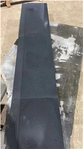 Hainan Black Basalt Treads With 59X6mm Rebate For Insert Nonslip