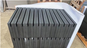 Hainan Black Basalt Treads With 59X6mm Rebate For Insert Nonslip