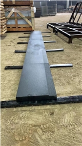 Hainan Black Basalt Treads With 59X6mm Rebate For Insert Nonslip