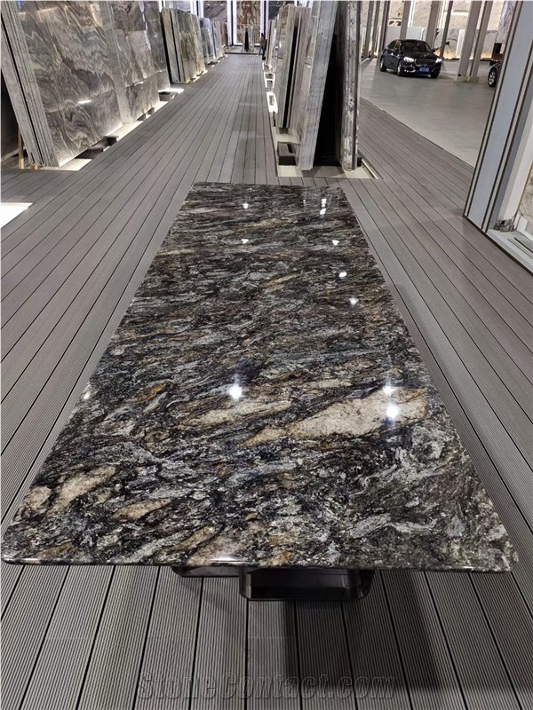 Metallic Granite Top Brown Polished Slabs