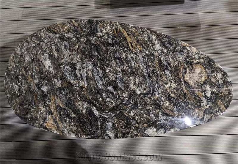 Metallic Granite Top Brown Polished Slabs