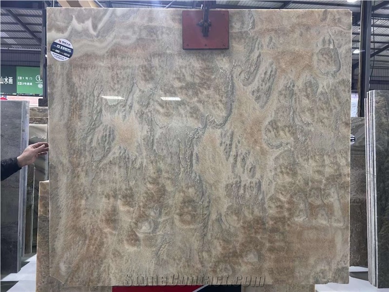Peacock Ink Onyx Big Size Slabs