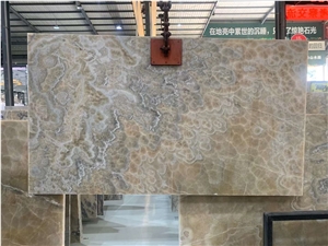 Peacock Ink Onyx Slabs For Wall And Bathroom
