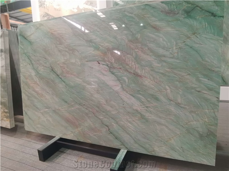 Royal Green Quartzite Slab Match Wall Panels