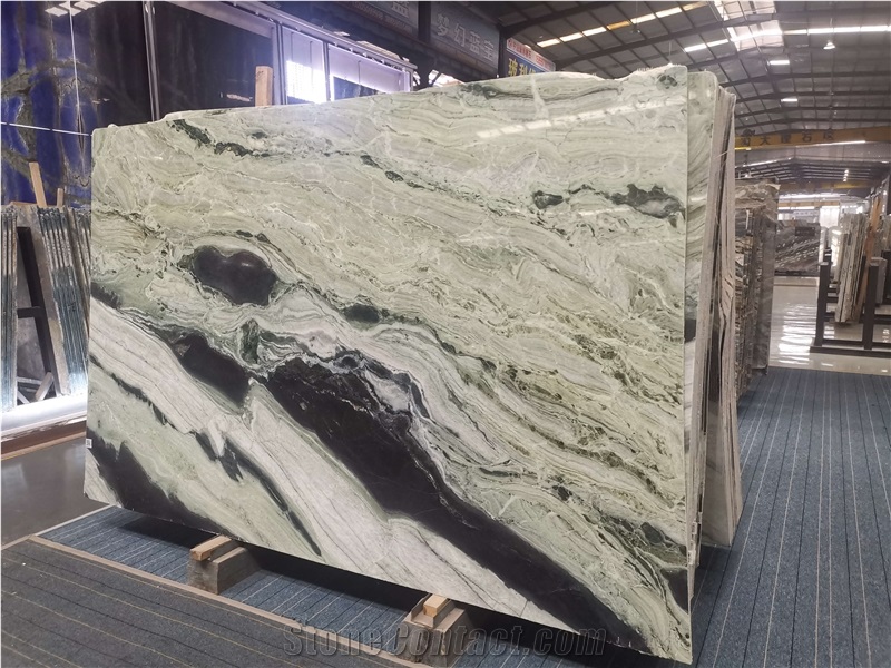 Shangri La Jade Green Marble Slabs & Wall Tiles