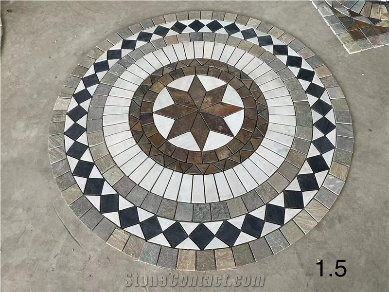 Slate Waterjet Medallions For Garden Round Medallions