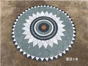Slate Waterjet Medallions For Garden Round Medallions