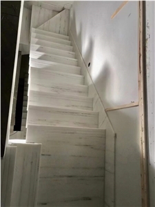 Star White Marble Stone Stair Treads