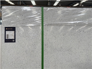 DXW225 Snow White Artificial Stone Precast Terrazzo Slabs