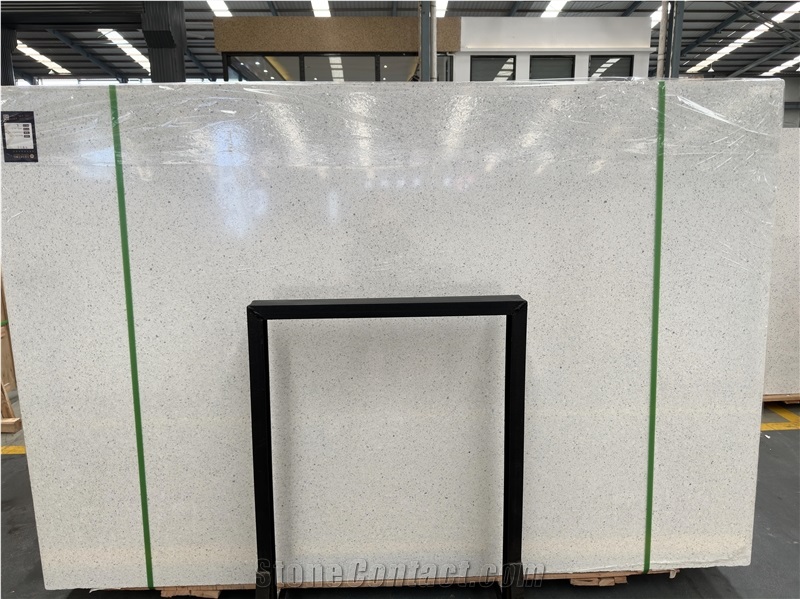 DXW225 Snow White Artificial Stone Precast Terrazzo Slabs