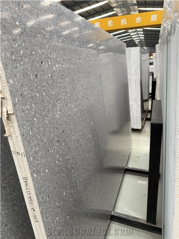 Grey Artificial Stone Inorganic Terrazzo Slabs
