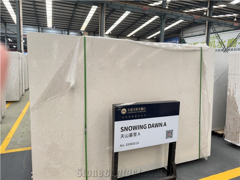 Snowing Dawn A Artificial Stone Precast Terrazzo Slabs