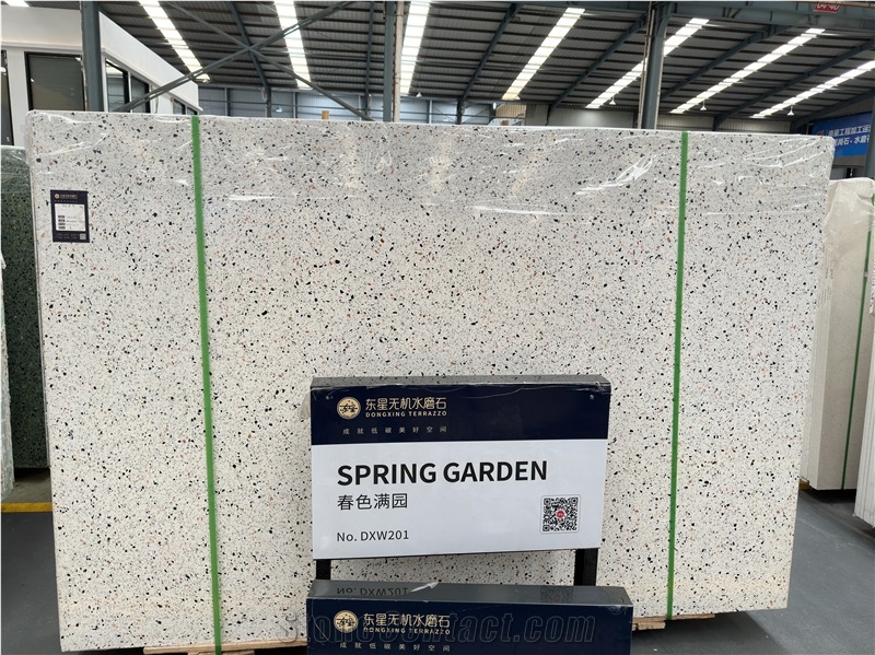Top Quality Artificial Stone White Color Inorganic Terrazzo