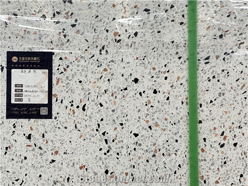 Top Quality Artificial Stone White Color Inorganic Terrazzo