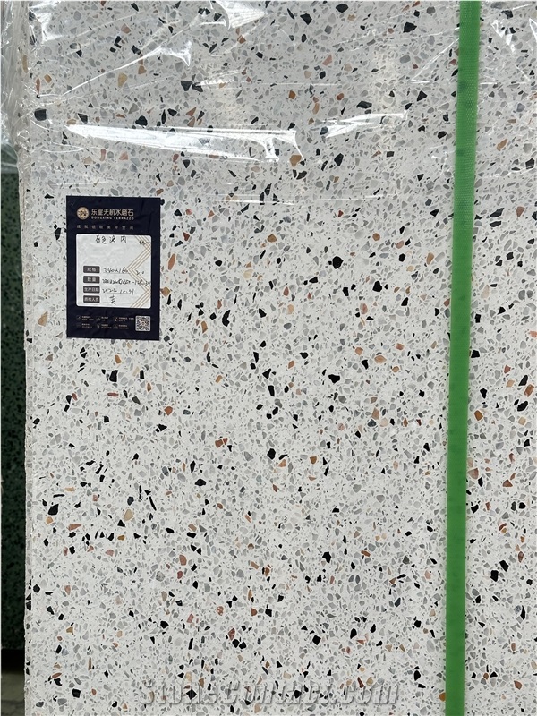 Top Quality Artificial Stone White Color Inorganic Terrazzo