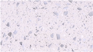 White Artificial Stone Precast Inorganic Terrazzo  Tiles