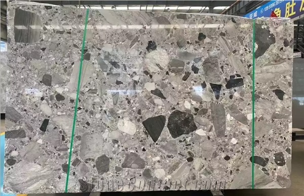 Natural Grey Conglomerate Slabs