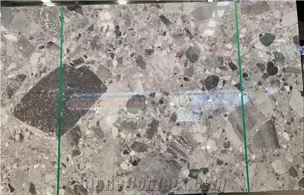 Natural Grey Conglomerate Slabs