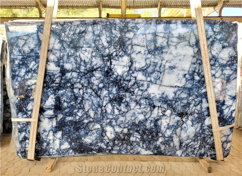 Sapphire Blue Crystal Quartzite Slabs