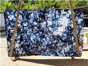 Sapphire Blue Crystal Quartzite Slabs