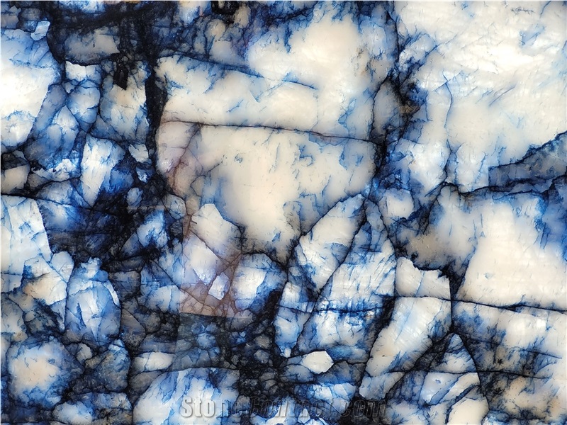 Sapphire Blue Crystal Quartzite Slabs
