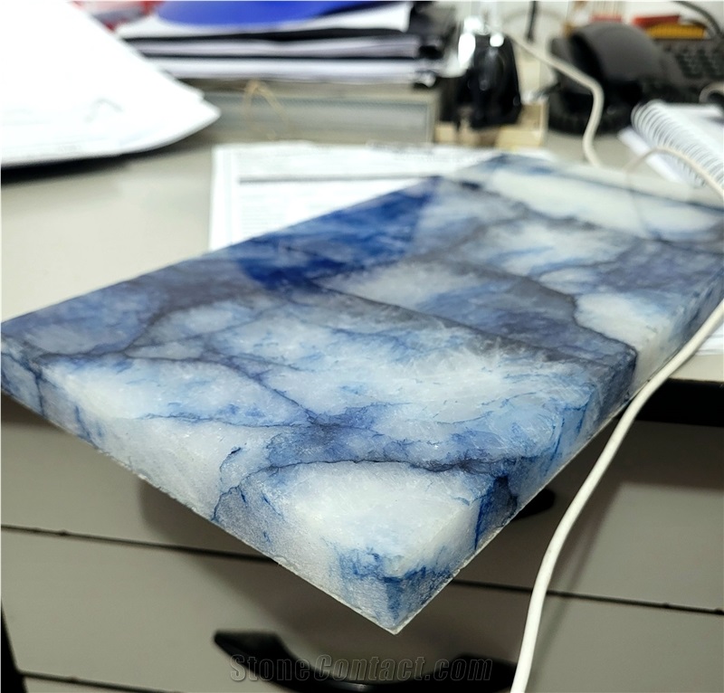 Sapphire Blue Crystal Quartzite Slabs