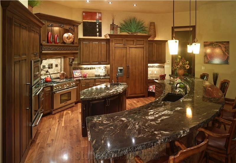 Granite Kitchen Counter Tops Pencil Round Edge