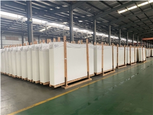 Pure White Nano Crystallized Glass Stone Slabs & Tile