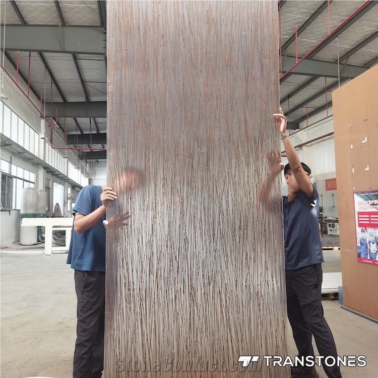 Acrylic Wall Decorative Panels With Thatch Interlayer