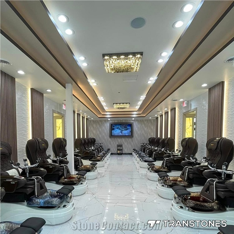 Flexible Wall Panel Yellow Onyx Translucent Alabaster Column