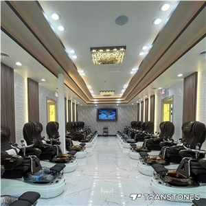Flexible Wall Panel Yellow Onyx Translucent Alabaster Column