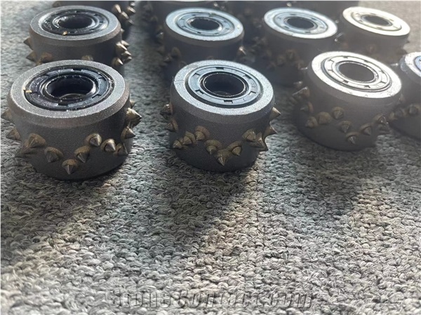 Diamond Bush Hammer Roller For Granite Aging