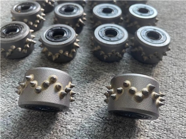 Diamond Bush Hammer Roller For Granite Aging