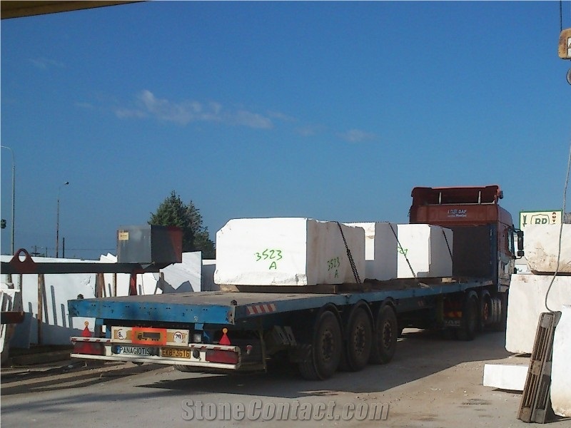 Snow White Thassos Marble Blocks