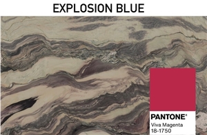 Viva Magenta Explosion Blue Quartzite Slabs Viva Magenta Explosion Blue Quartzite Slabs