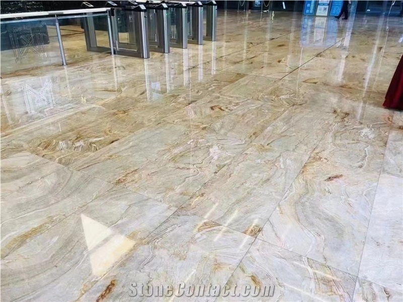 Brazil Gold Aurora Dorado Quartzite Luxury Slabs
