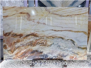 Fusion Gold Quartzite Slab 300*169*1.8 Cm