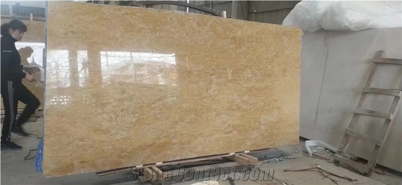 Giallo Reale Marble Jazz Yellow Flooring Tiles