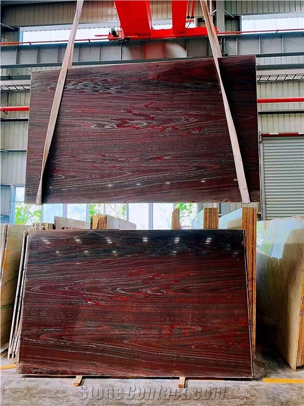 Iron Red Granite Exta Slab Tile In China Stone Market