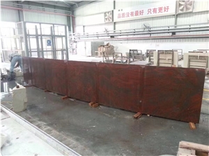 Iron Red Granite Exta Slab Tile In China Stone Market